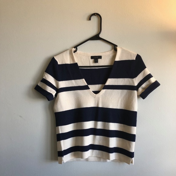 J. Crew Tops - J Crew Cropped knit top blouse
